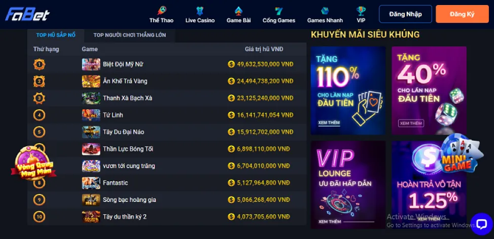 Thưởng nạp tiền hàng ngày 888casino